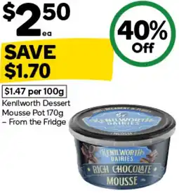 Woolworths Kenilworth Dessert Mousse Pot offer
