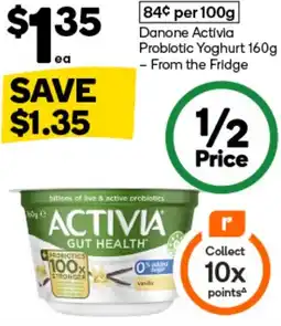 Woolworths Danone Activia Probiotic Yoghurt offer