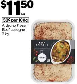 Woolworths Artisano Frozen Beef Lasagne offer
