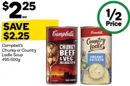 Woolworths Campbell's Chunky or Country Ladle Soup offer