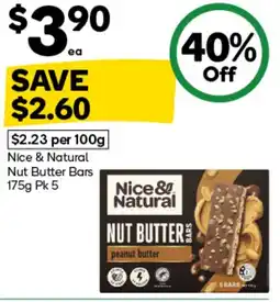 Woolworths Nice & Natural Nut Butter Bars offer