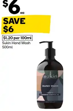 Woolworths Sukin Hand Wash offer