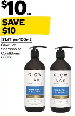 Woolworths Glow Lab Shampoo or Conditioner offer