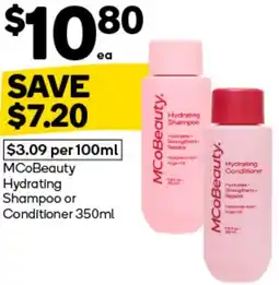 Woolworths MCoBeauty Hydrating Shampoo or Conditioner offer