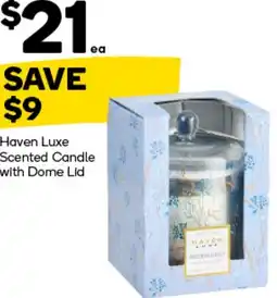 Woolworths Haven Luxe Scented Candle with Dome Lid offer