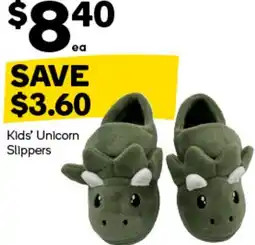 Woolworths Kids' Unicorn Slippers offer