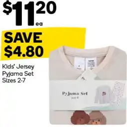 Woolworths Kids' Jersey Pyjama Set offer