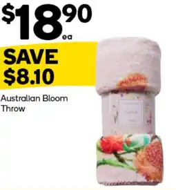 Woolworths Australian Bloom Throw offer