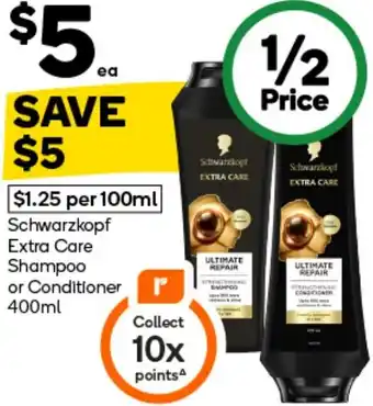 Woolworths Schwarzkopf Extra Care Shampoo or Conditioner offer