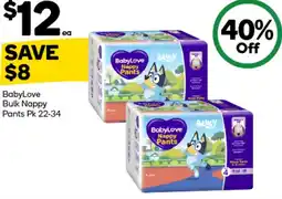 Woolworths BabyLove Bulk Nappy Pants offer