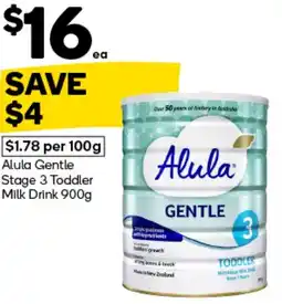 Woolworths Alula Gentle Stage 3 Toddler Milk Drink offer