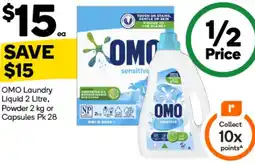 Woolworths OMO Laundry Liquid, Powder or Capsules offer