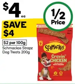 Woolworths Schmackos Strapz Dog Treats offer