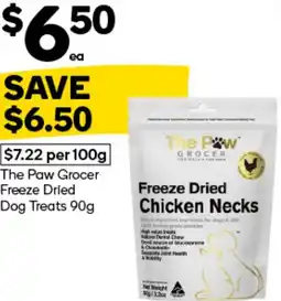 Woolworths The Paw Grocer Freeze Dried Dog Treats offer
