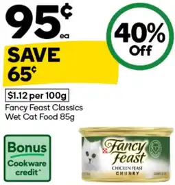 Woolworths Fancy Feast Classics Wet Cat Food offer