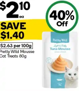 Woolworths Pretty Wild Mousse Cat Treats offer
