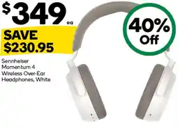 Woolworths Sennheiser Momentum 4 Wireless Over-Ear Headphones, White offer