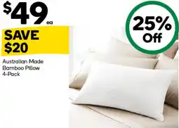 Woolworths Australian Made Bamboo Pillow offer