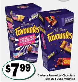 Friendly Grocer Cadbury Favourites Chocolate Box offer