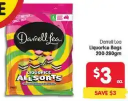 Spar Darrell Lea Liquorice Bags offer