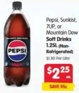 Spar Pepsi, Sunkist, 7UP, or Mountain Dew Soft Drinks offer