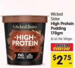 Spar Wicked Sister High Protein Pudding offer