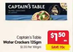 Spar Captain's Table Water Crackers offer