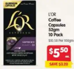Spar L'OR Coffee Capsules offer