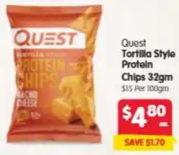 Spar Quest Tortilla Style Protein Chips offer