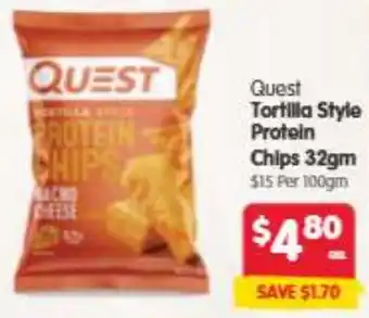Spar Quest Tortilla Style Protein Chips offer