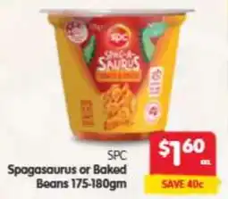 Spar Spagasaurus or Baked Beans offer