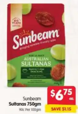 Spar Sunbeam Sultanas offer