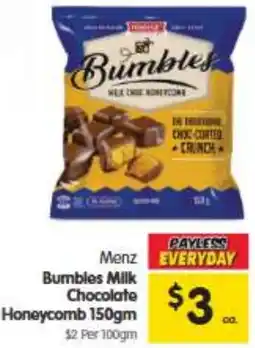 Spar Menz Bumbles Milk Honeycomb offer
