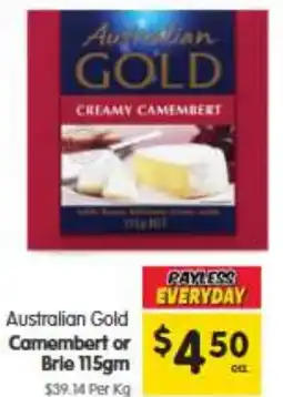 Spar Australian Gold Camembert or Brie offer