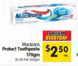 Spar Macleans Protect Toothpaste offer