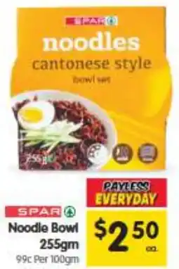 Spar Noodle Bowl offer