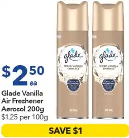 Ritchies Glade Vanilla Air Freshener Aerosol offer