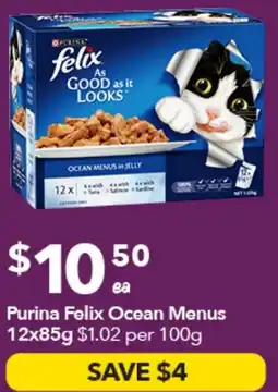 Ritchies Purina Felix Ocean Menus offer