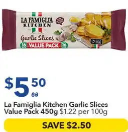Ritchies La Famiglia Kitchen Garlic Slices offer