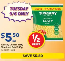 Ritchies Tuscany Cheese Tasty Shredded Bold offer