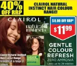 Chemist Warehouse Clairol Natural Instinct, Hair Colour Range offer