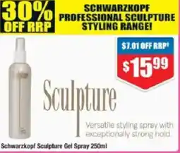 Chemist Warehouse Schwarzkopf Sculpture Gel Spray offer