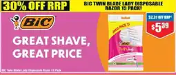 Chemist Warehouse BIC Twin Blade Lady Disposable Razor offer
