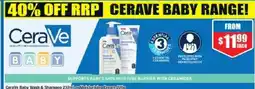 Chemist Warehouse CeraVe Baby Wash & Shampoo or Moisturising Cream offer