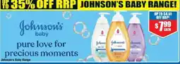 Chemist Warehouse Johnson's Baby Range offer