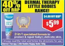 Chemist Warehouse Dermal Therapy Little Bodies Nappy Balm offer