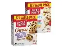 Foodworks Uncle Tobys Muesli Bars or Yoghurt Topps Value Pack 12 Pack 375g offer