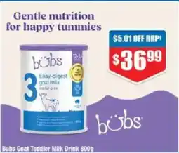 Chemist Warehouse Bubs Goat Toddler Milk Drink offer