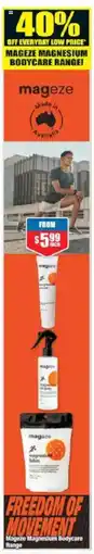 Chemist Warehouse Mageze Magnesium Bodycare Range offer