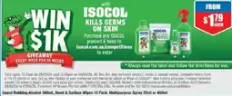 Chemist Warehouse Isocol Rubbing Alcohol, Hand & Surface Wipes, Multipurpose Spray offer